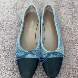 A. Soliani Denim and Black Loafers
